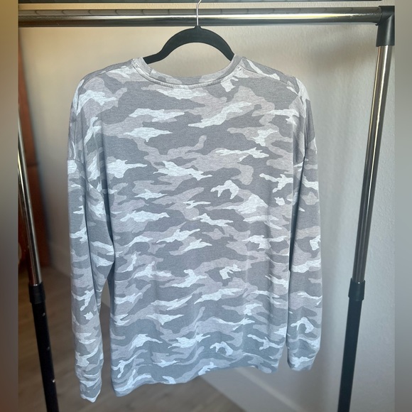 Athleta Balance Pullover Sweatshirt Camo Lux Dark Grey | Size: M - Picture 3 of 4